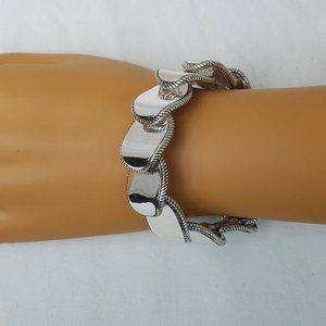 Silver Metal Stretch Bracelet